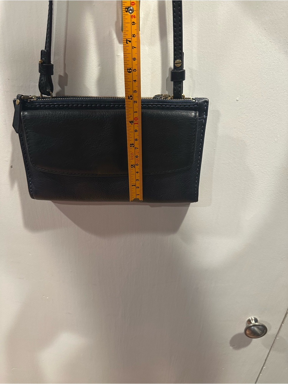 Fossil Black Leather Crossbody Wallet Bag - Picture 10 of 10